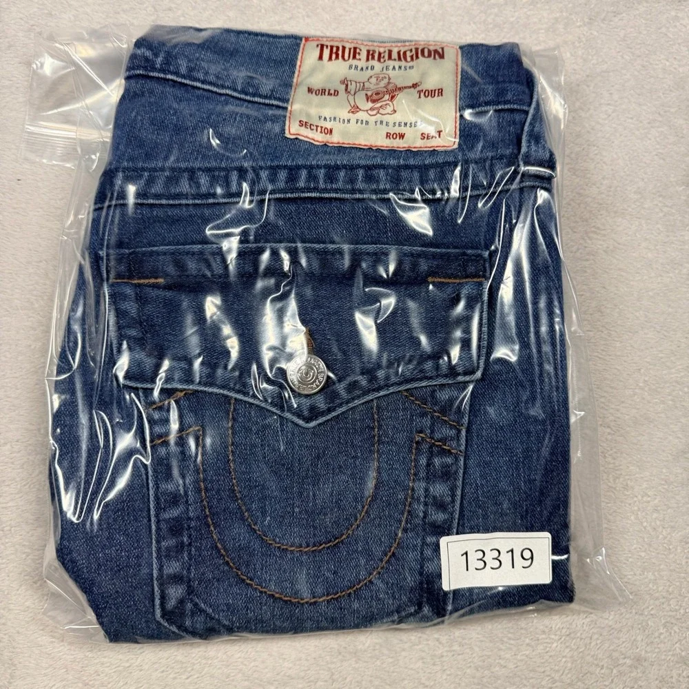 True Religion Rocco Relaxed Skinny Jeans Mens 32 Blue Medium Wash 107331